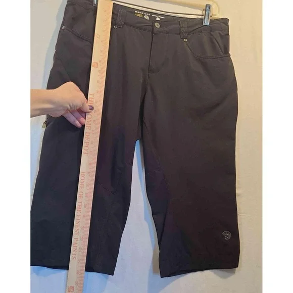 Mountain Hard Wear Womens Black Capri Climbing Pants Button Zipper Outdoor Sz 8 - Picture 5 of 13